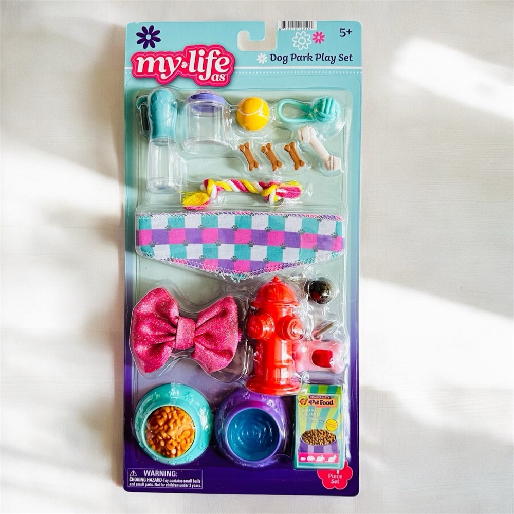 My Life As Pink Dog Park Play Set, 17 Pieces NEW